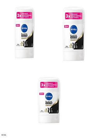 84166 NIVEA BLACK & WHITE İPEKSİ PÜRÜZSÜZLÜK STICK  3 ADET