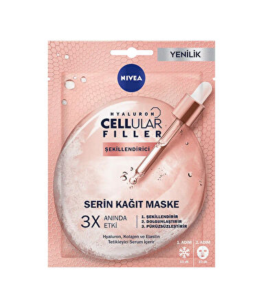 86434 NIVEA Cellular Filler Şekillendirici Serin Kağıt Maske  3 ADET