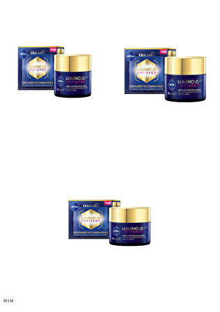 94134 NIVEA LUMINOUS630® LEKE KARŞITI GECE BAKIM KREMİ  3 ADET