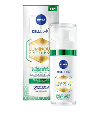 98710 NIVEA LUMINOUS630 SİVİLCE LEKESİ KARŞITI SERUM  3 ADET