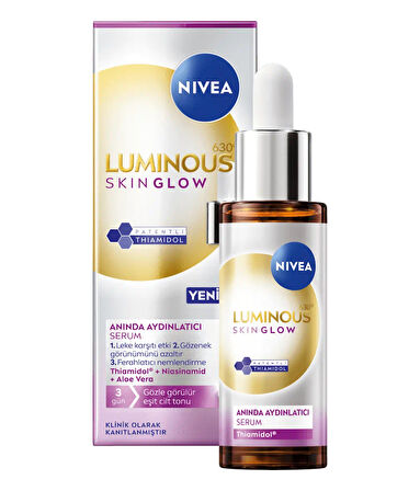 99393 NIVEA Luminous630 Skin Glow Anında Aydınlatıcı Serum 30ml  3 ADET