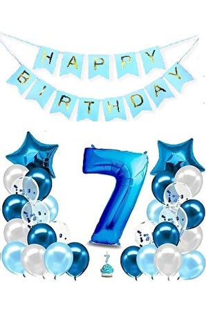 MAVİ RENK YAŞ BALON SET