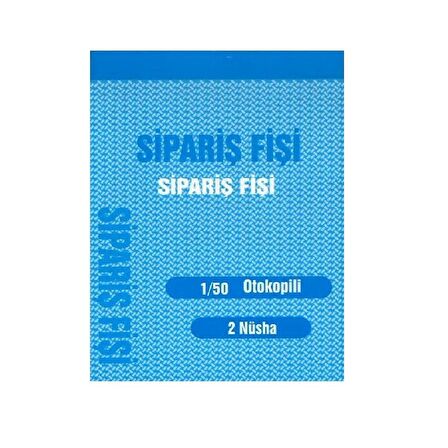 Sipariş Fişi Mini Otokopili 1-50 10x14 Gürmat Sipariş Fişi Kendinden Karbonlu 50 Sayfa 3 Adet