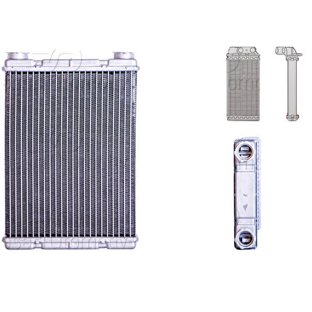 Kalorifer Radyatörü Brazing 200x154 Mm – 27115-6272R WISCO – Renault Megane 3 Fluence Uyumlu