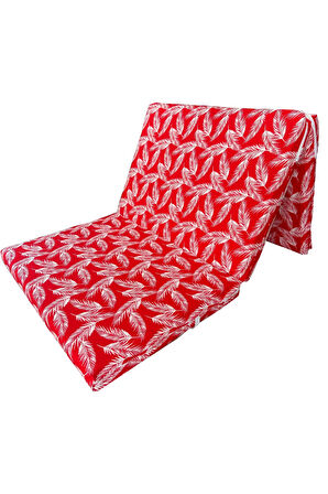 Katlanır Yer Yatağı (8 CM KALIN)Sünger Yatak 80x180x8 CM-KIRMIZI TÜY