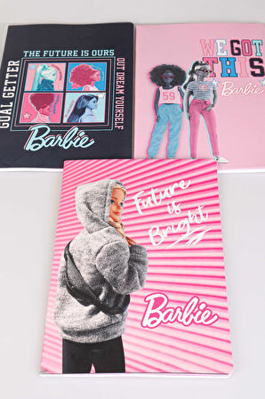 DEKOMUS İLE LİSANSLI BARBIE TEKLİ A4 60 YAPRAK KARELİ DEFTER