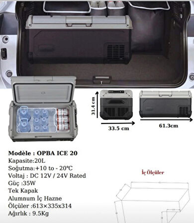 Araç buzdolabı 20 litre karavan ev Hobby bahçesi kamyon tır otobüs otomobil 
