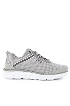 Gri - Deuce Bağcıklı Unisex Memory Foam Ortopedik Spor Ayakkabı