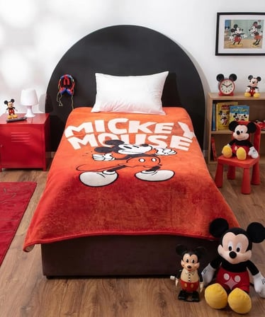 Taç Lisanslı Outlet Battaniye Mickey Mouse Tek Kişilik