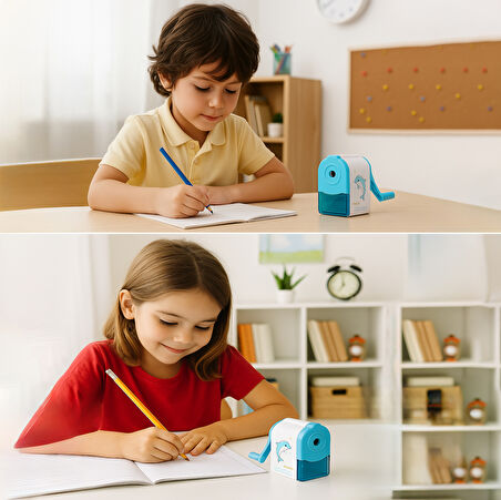 Kalemkar Sevimli Figürlü Mekanik Masa Üstü Kalemtıraş