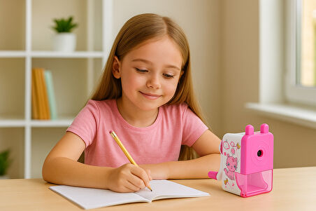 Kalemkar Sevimli Figürlü Mekanik Masa Üstü Kalemtıraş