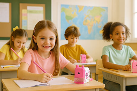 Kalemkar Sevimli Figürlü Mekanik Masa Üstü Kalemtıraş