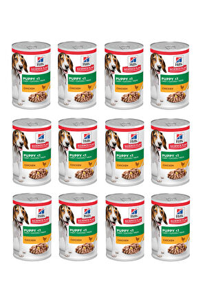 Hill's Science Plan Tavuklu Yavru Köpek Konserve Maması 370 Gr. X 12 Adet