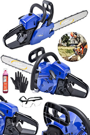 Turbo Çift Egzoz Çelik Krank 2.4 Hp Benzinli Odun Kesme Bıçkı Zincirli Ağaç Kesme Motoru