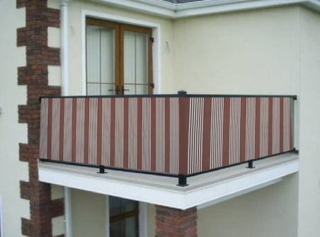 Ceylan Home Balkon Demiri Perdesi Kahverengi İnce Çizgili 300 x 80 cm