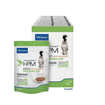 Virbac Yaş Kedi Maması Adult Neutered Cat Somonlu Pouch Chunks 85 Gr 