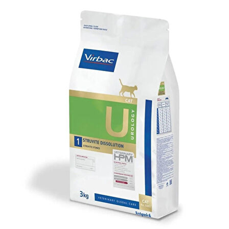Virbac Urology Struvite Dissolution U1  3 KG Kedi Maması