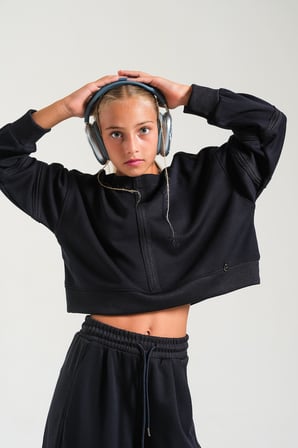 Loco Loco Lacivert Pervazlı Uzun Kollu Çocuk Sweatshirt
