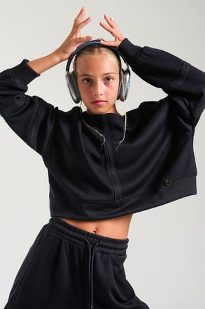 Loco Loco Lacivert Pervazlı Uzun Kollu Çocuk Sweatshirt