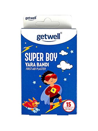 Super Boy Çocuk Yarabandı Mavi 15li