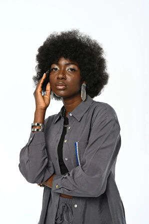 KADIN TEK CEPLİ RAHAT KALIP GÖMLEK