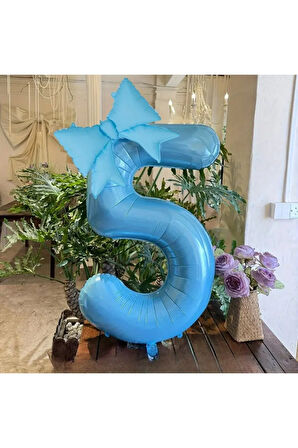 2 li rakam fiyonk kurdale folyo yaş balon set