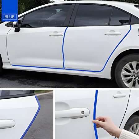 Mazda 626 Oto Araç Kapı Koruma Fitili 5metre Parlak Mavi Renk