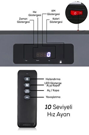 Bluetoothlu , Uygulamadan Ayarlanabilir Uzaktan Kumandalı Yürüme Ve Koşu Bandı
