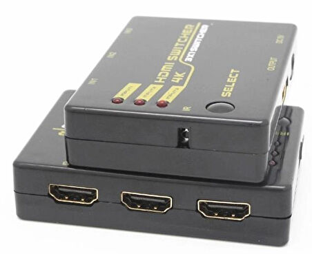 4871 Hdmi Switch 3 Port Çoklayıcı Kumandalı 4K Ultra Hd Destekli