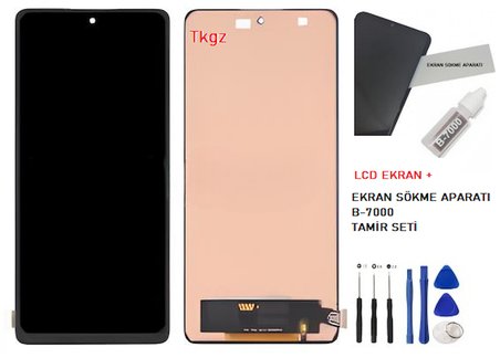 Tkgz Xiaomi Mİ 11T PRO Uyumlu Lcd Ekran Dokunmatik SERVİCE PACK - HD Nano Ekran Korucu Hediye