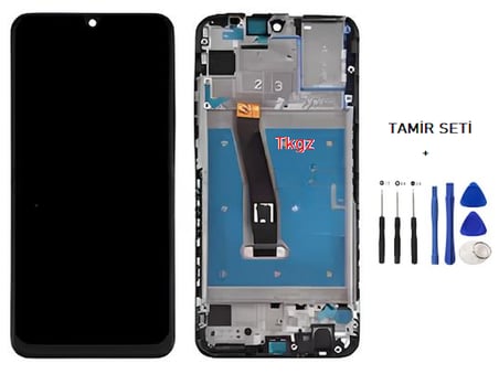 Tkgz Huawei P Smart 2019 Uyumlu Lcd Ekran Dokunmatik SERVİCE - PACK - ÇITALI - HD Nano Ekran Korucu Hediye