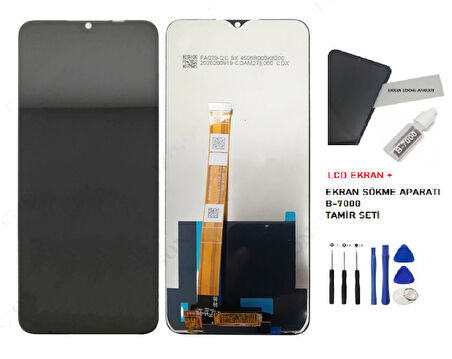 Tkgz Oppo A35 Uyumlu Lcd Ekran Dokunmatik SERVİCE PACK - HD Nano Ekran Korucu Hediye