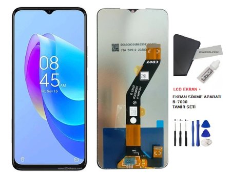 Tkgz Tecno Spark 10C Uyumlu Lcd Ekran Dokunmatik SERVİCE PACK - HD Nano Ekran Korucu Hediye