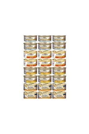 Gourmet Karışık Kıyılmış Konserve Yetişkin Kedi Yaş Maması 24 X 85 G