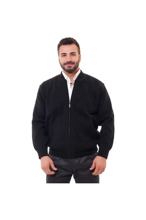 Astarlı Çelik Örme Casual Rahat Kalıp Hırka Mont Lacivert
