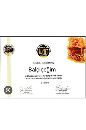 850gr kekikbalı, Altın Bal Ödüllü %100 doğalbal çiçekbalı