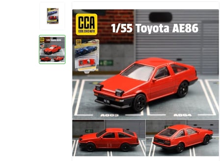 CCA Premium Series Toyota AE86 Kırmızı 1/64 Model Araba