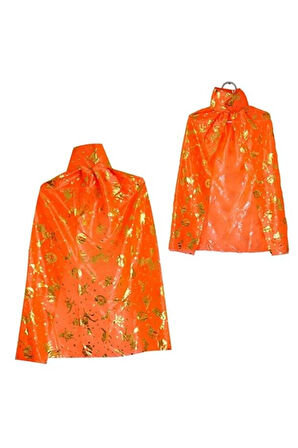 HALLOWEEN DESENLİ PELERİN TURUNCU