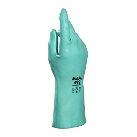 Ultranitril 492 Kimyasal Solvent İş Eldiveni 32 cm No:8