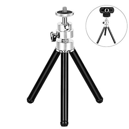 Logitech C922 C920S C920 C930E C615 C960 Brio ve 1/4" Dişli Cihazlar Için Tripod Orijinal