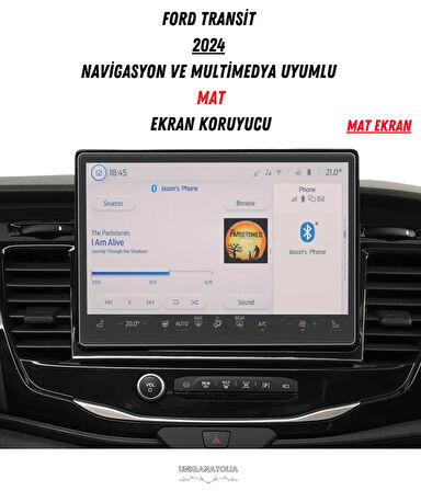 Ford Transit 2024 Navigasyon ve Multimedya Uyumlu Mat Ekran Koruyucu