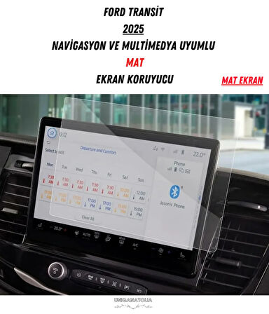 Ford Transit 2025 Navigasyon ve Multimedya Uyumlu Mat Ekran Koruyucu
