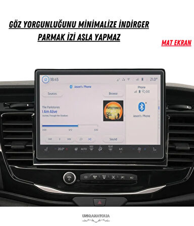Ford Transit 2025 Navigasyon ve Multimedya Uyumlu Mat Ekran Koruyucu