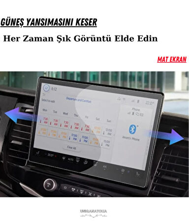 Ford Transit 2025 Navigasyon ve Multimedya Uyumlu Mat Ekran Koruyucu