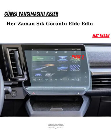 Renault Austral 2023-2024 Hayalet Gösterge Ve Multimedya Uyumlu Set Mat Ekran Koruyucu