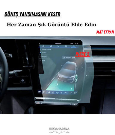 Renault Austral 2025 Hayalet Gösterge ve Multimedya Uyumlu Set Mat Ekran Koruyucu