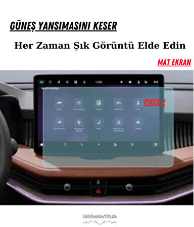 Skoda Superb 2024 Hayalet Ekran ve Multimedya Uyumlu Set Mat Ekran Koruyucu