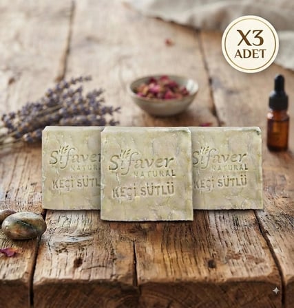 Şifaver  Doğal El Yapımı Keçi Sütlü Besleyici Ve Nemlendirici El, Yüz Ve Cilt Bakım Sabunu 125 Gr X3 Adet