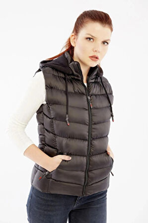 Kadın şişme yelek siyah 