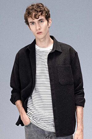 DeFacto Regular Fit Polo Yaka Uzun Kollu Gömlek D2622AX24AUAR104